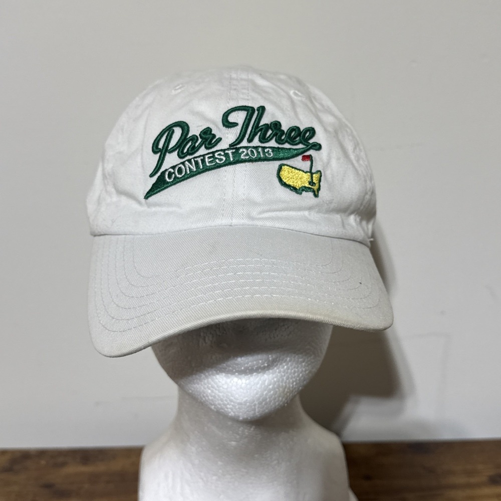 2023 Par 3 Contest Masters Hat White -  Golf Hat Strap Back Adjustable